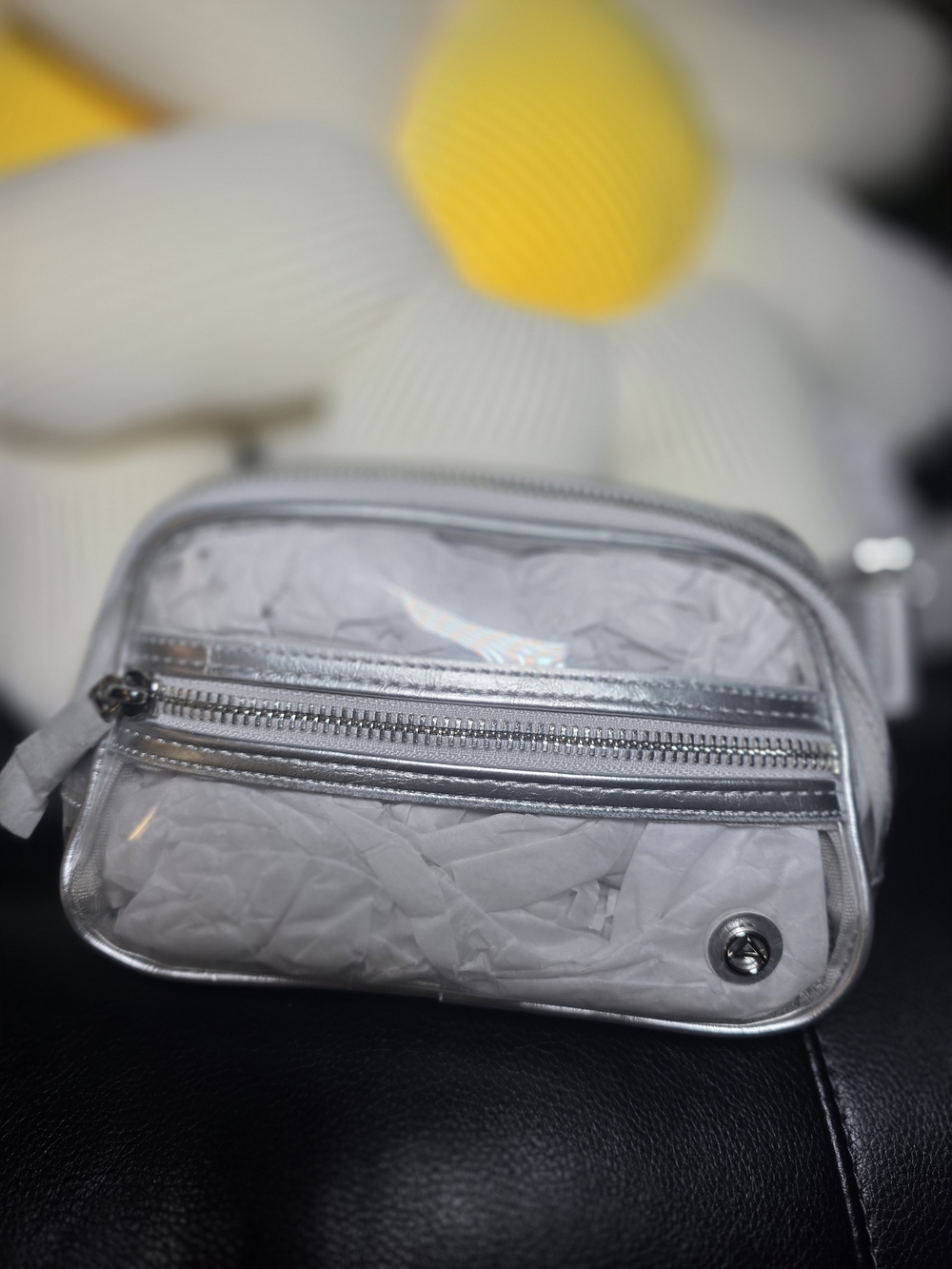 Silver Clear Front Crossbody Bag - Women